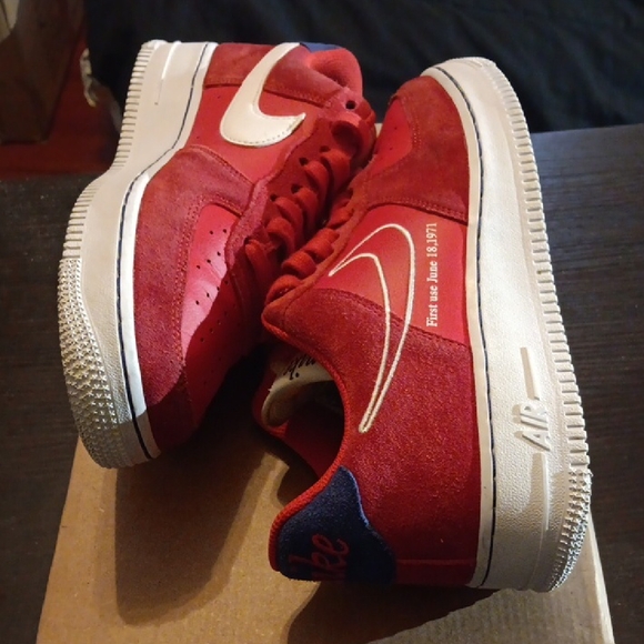 Nike Air Force 1 (Rare) First Use University Red Mens 8.5 Womens 10 EUC - Picture 8 of 9